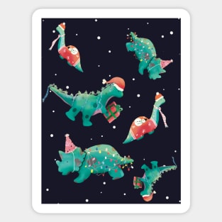 Dino Xmas Party Time Sticker